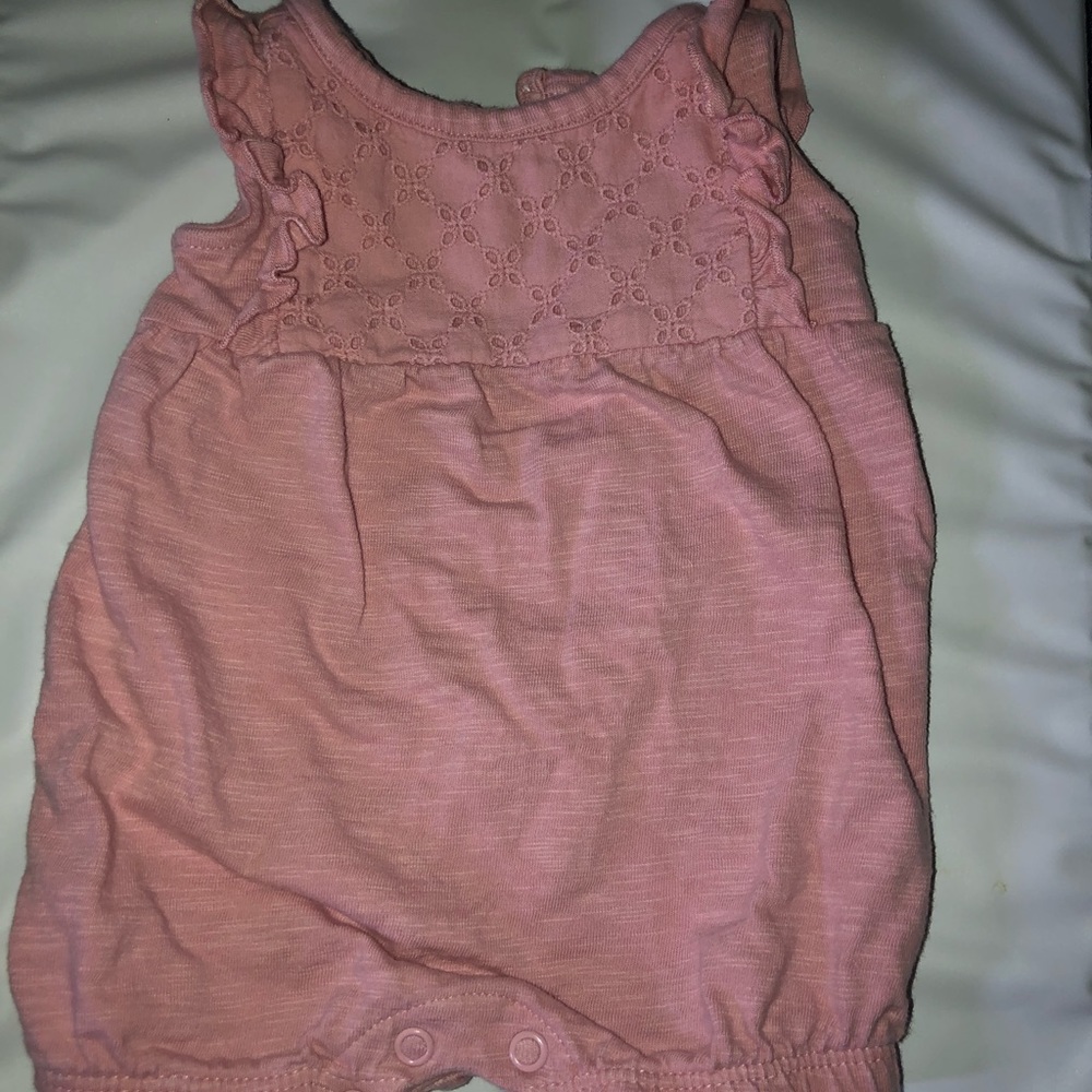 Pink baby girl romper